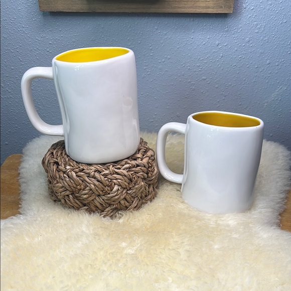 Rae Dunn White and Yellow Dining Mugs - Picture 4 of 4
